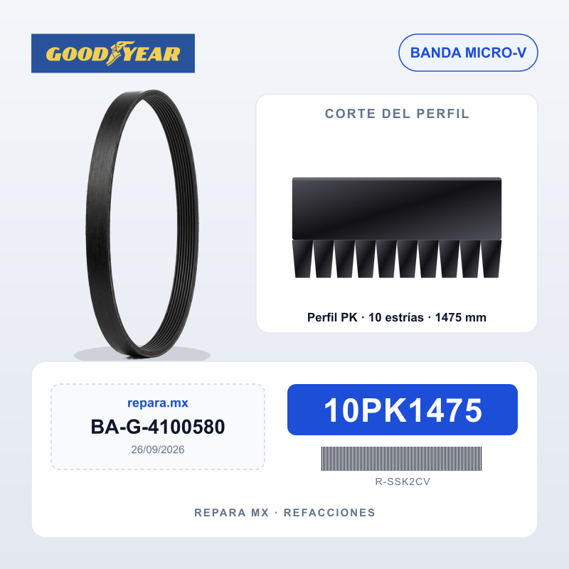 BANDA GOODYEAR MULTI-V 10PK1475 = 10PK1473