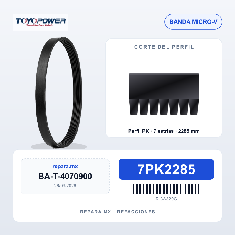BANDA TOYOPOWER MULTI-V 7PK2285