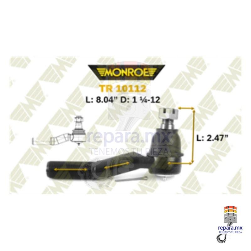 Terminal de dirección derecha 1942R Monroe eje Eaton 13,000 - 15,000 lb