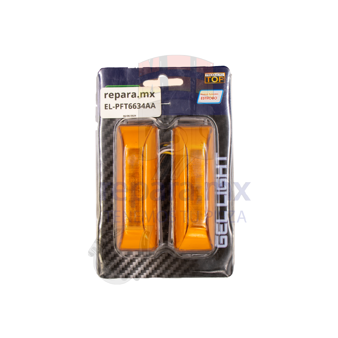 PLAFON LATERAL CAJA MUERTO 4 LED AMBAR 12V/24V