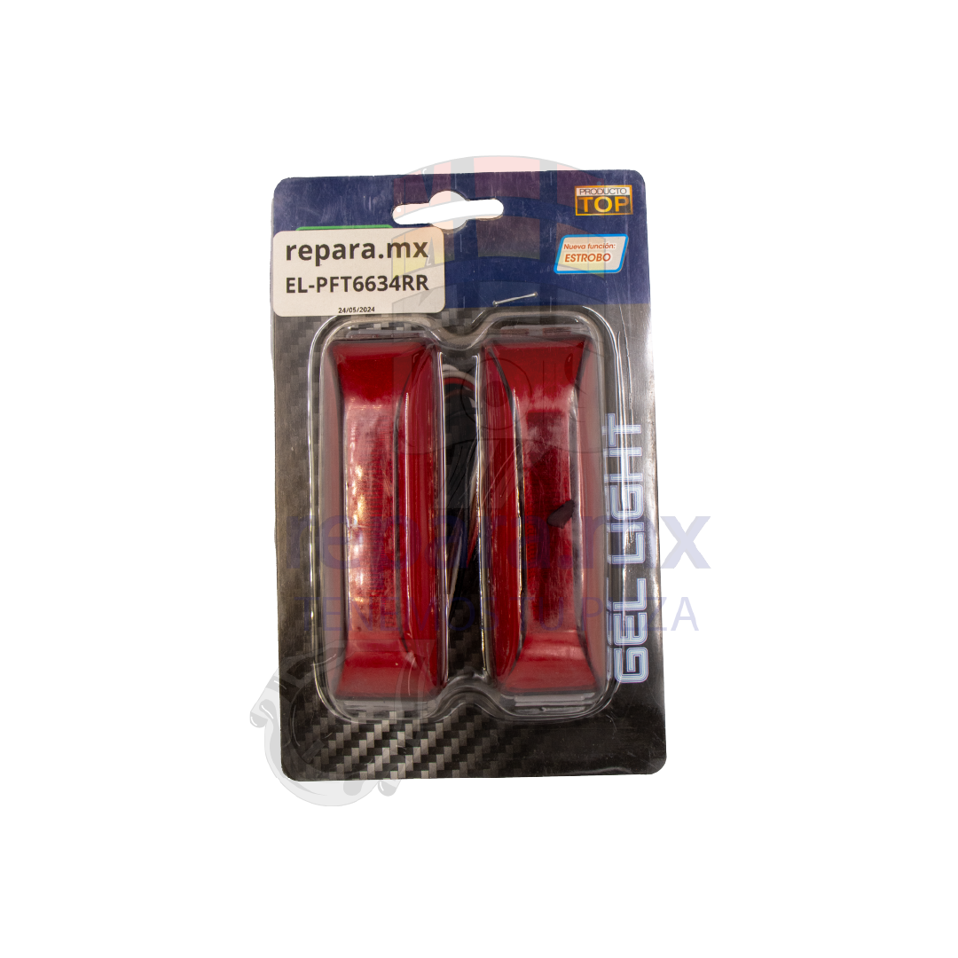 PLAFON LATERAL CAJA MUERTO 4 LED ROJO 12V/24V