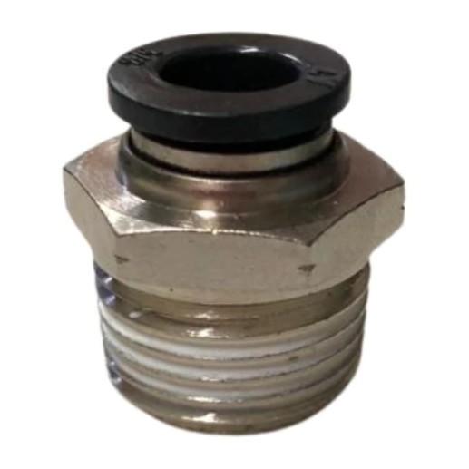 CONEXION NEGRA MACHO RECTO DE 3/8 A 1/2 NPT COVALCA PLASTICO LINEA ECONOMICA