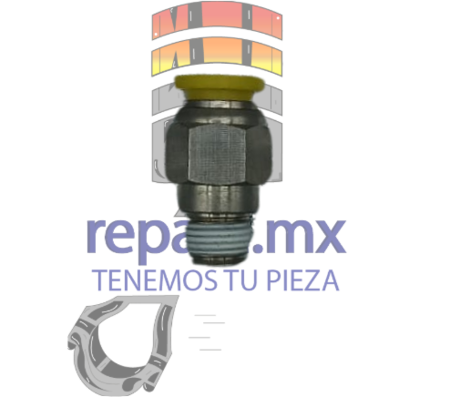 CONEXION AMARILLA MACHO RECTO DE 10mm A 1/4 NPT COVALCA PLASTICO LINEA ECONOMICA