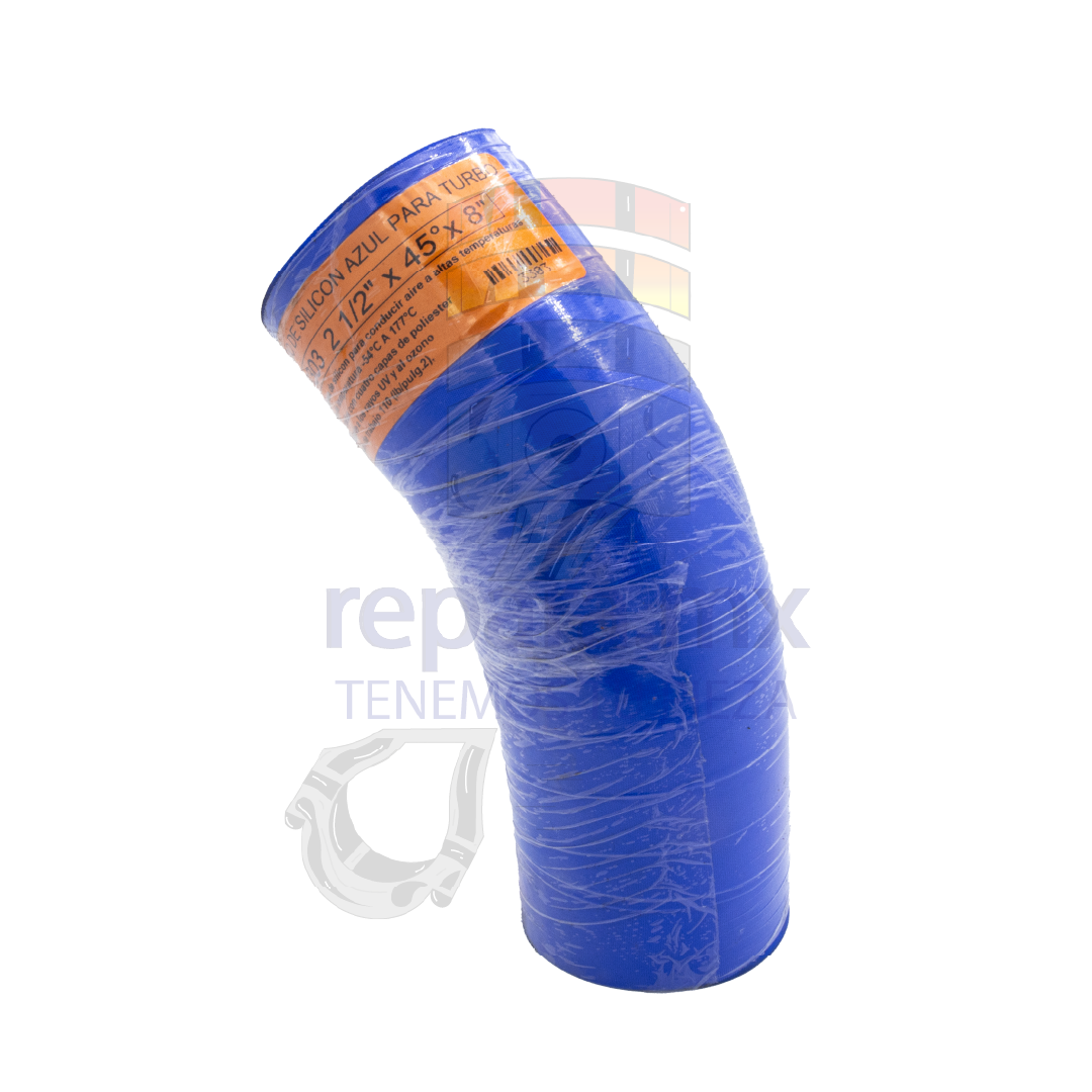 MANGUERA CODO A 45 DE SILICON 2 1/2 X 8 ALTA TEMPERATURA marca APA