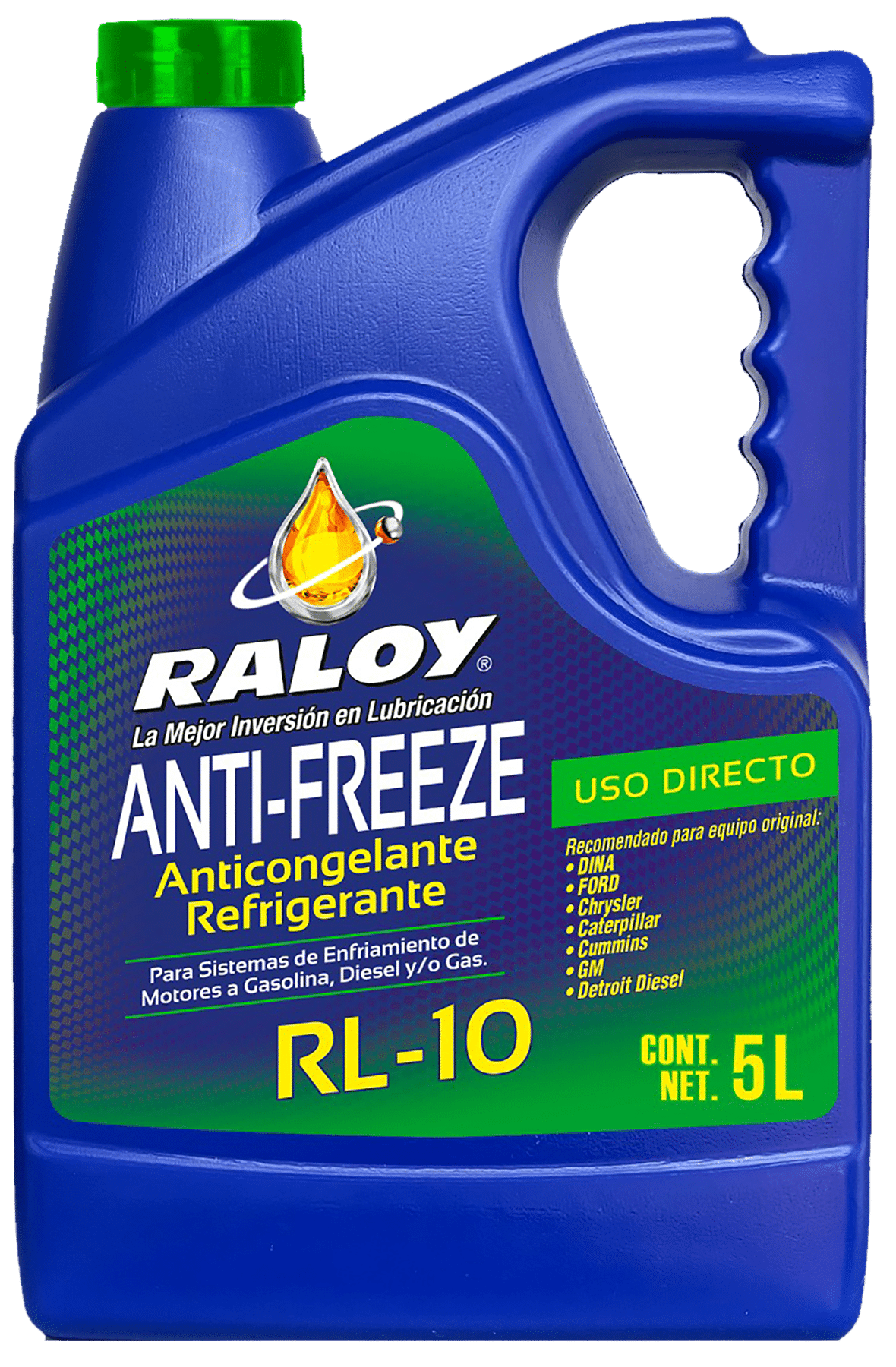 CUBETA 19 LITROS ANTICONGELANTE RALOY ANTIFREEZE RL-10 READY TO USE