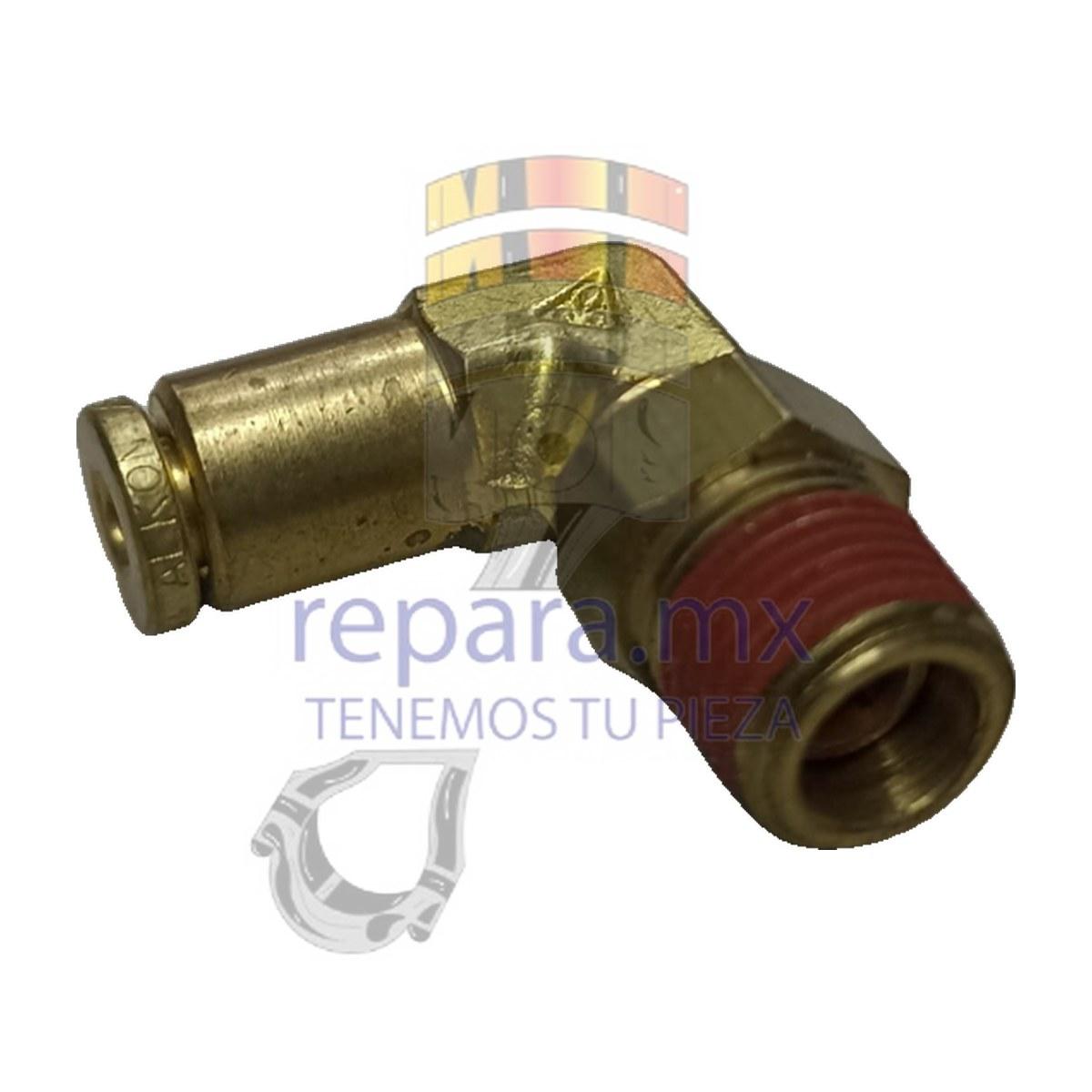 CODO A90° MACHO FIJO PUSH IN MANGUERA 1/8 ROSCA 1/8 NPT