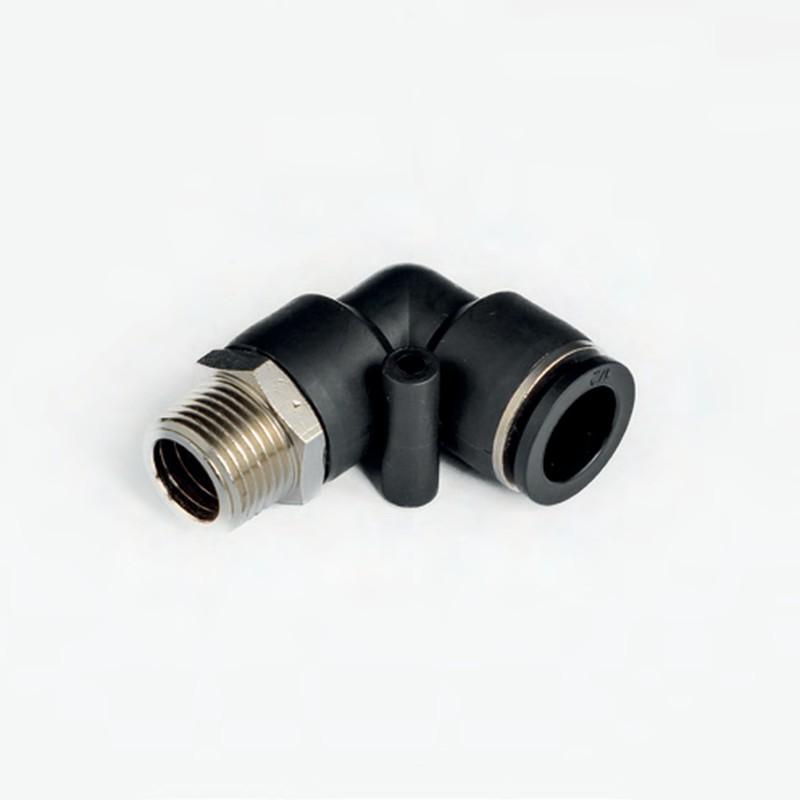 CODO MACHO PUSH IN MANGUERA 1/4 ROSCA 1/8 NPT