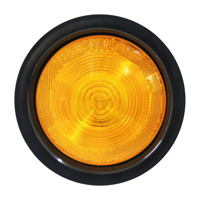 Plafón redondo 4" ámbar con reflejante 12V de foco Traktolamp 2250-1A