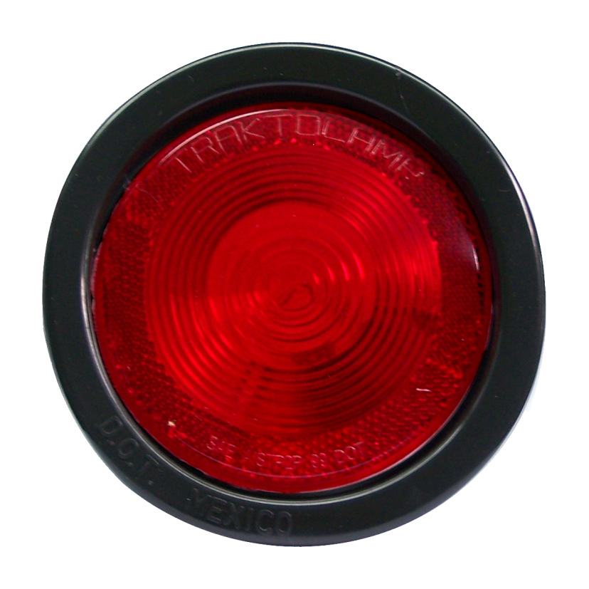Plafón redondo 4" rojo con reflejante 12V de foco Traktolamp 2250-1R