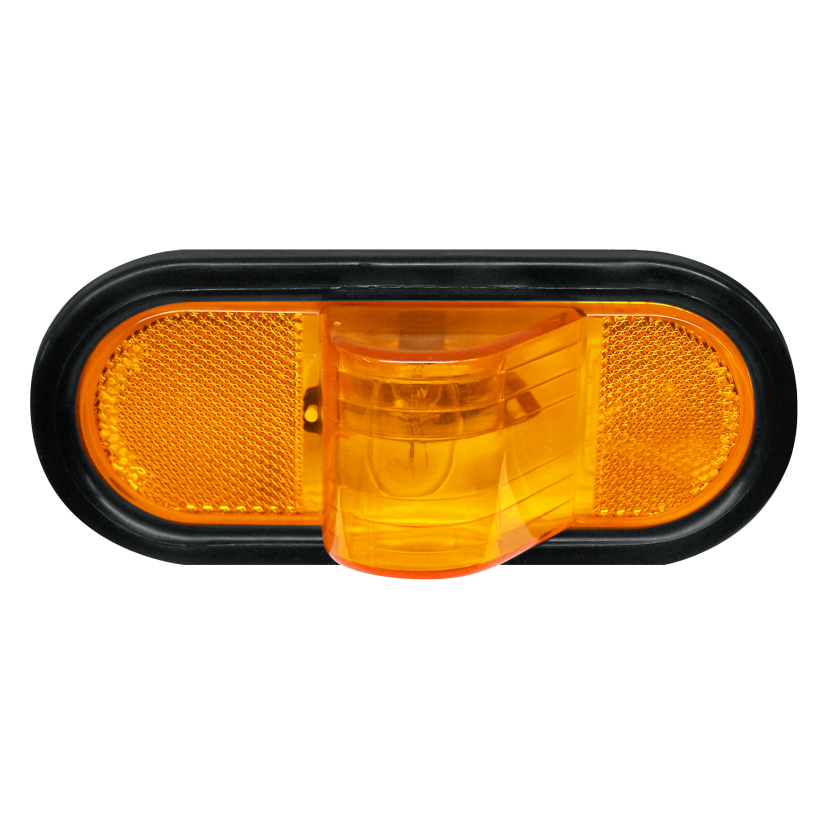 Plafón ovalado ámbar mica con joroba 12V de foco Traktolamp 2250-5A
