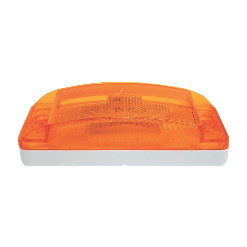Plafón rectangular ámbar con reflejante 12V de foco Traktolamp 2306A