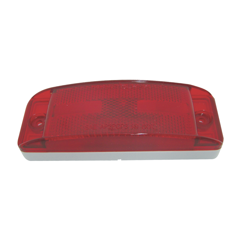 Plafón rectangular rojo con reflejante 12V de foco Traktolamp 2306R