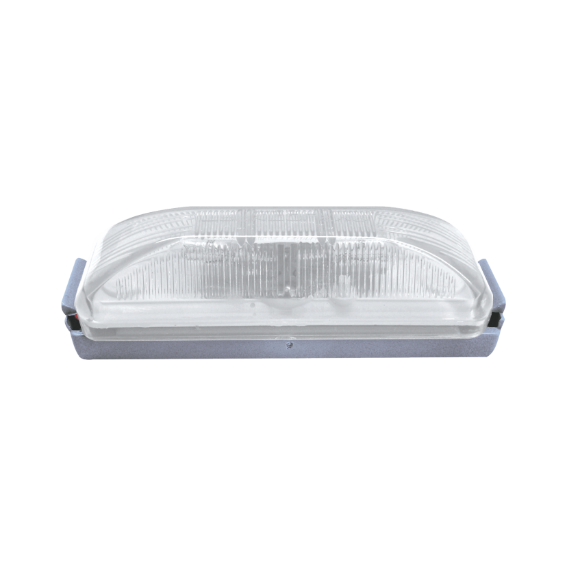 Plafón rectangular cristal toldo Kenworth 12V de foco Traktolamp 2308C
