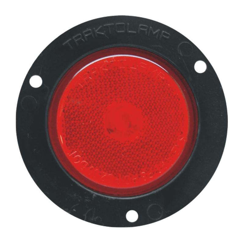 Plafón redondo 2 1/2" rojo arillo negro 12V de foco Traktolamp 2422NR