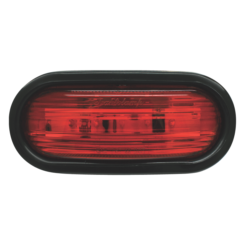 Plafón ovalado 5 LED rojo 12/24V Traktolamp 8009R