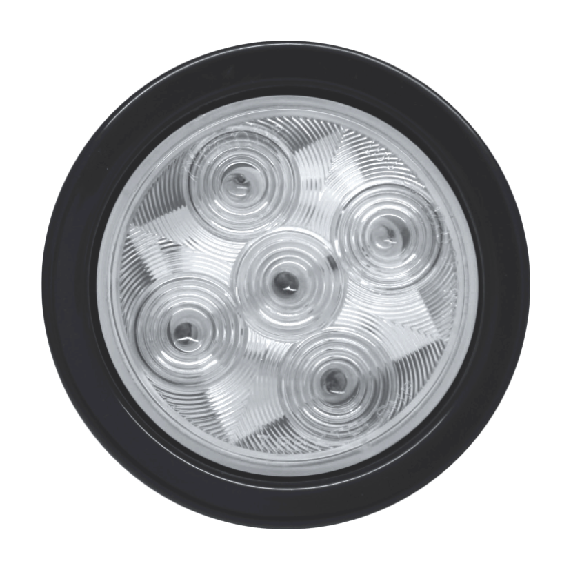 Plafón redondo 4" 5 LED cristal con grommet 12/24V Traktolamp 8020C