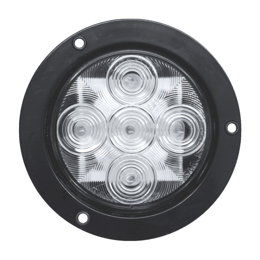 Plafón redondo 4" 5 LED cristal arillo negro 12/24V Traktolamp 8021C