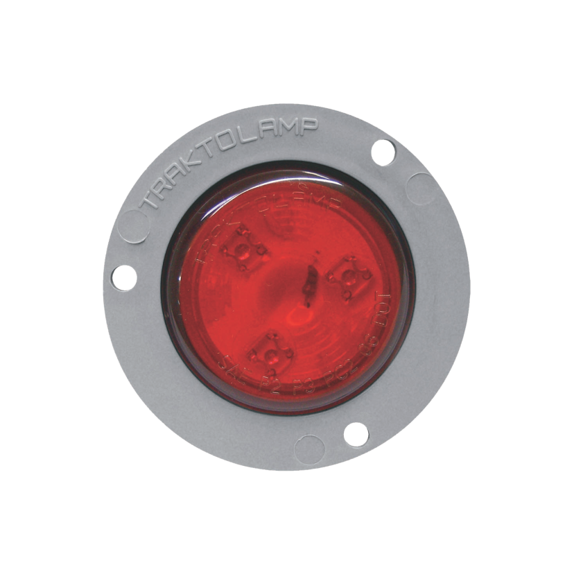 Plafón redondo 2" 3 LED rojo arillo gris 12/24V Traktolamp 8022R