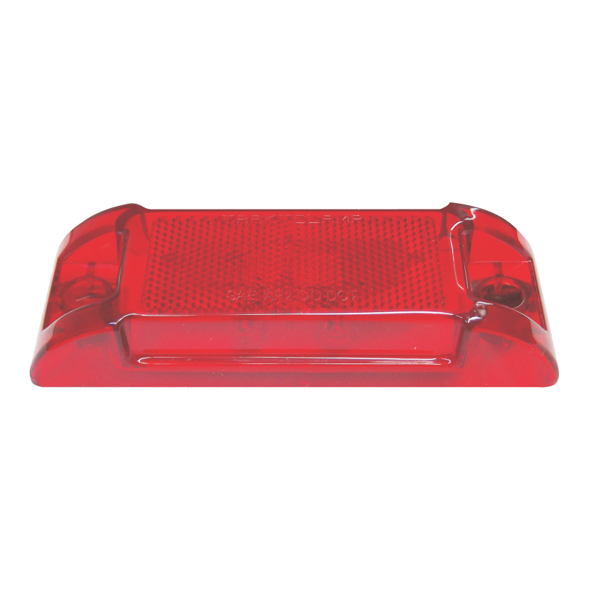 Plafón rectangular 5 LED rojo 12/24V Traktolamp 8025R