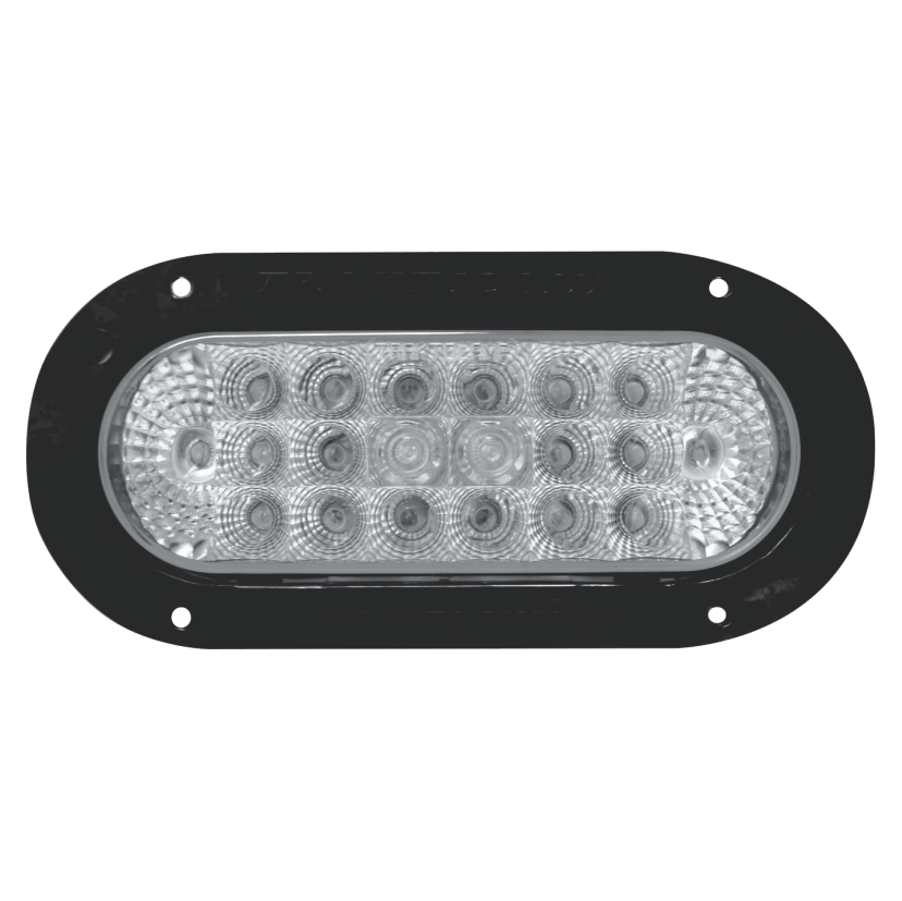 Plafón ovalado 20 LED cristal ráfaga con embellecedor 12/24V Traktolamp 8041ERC