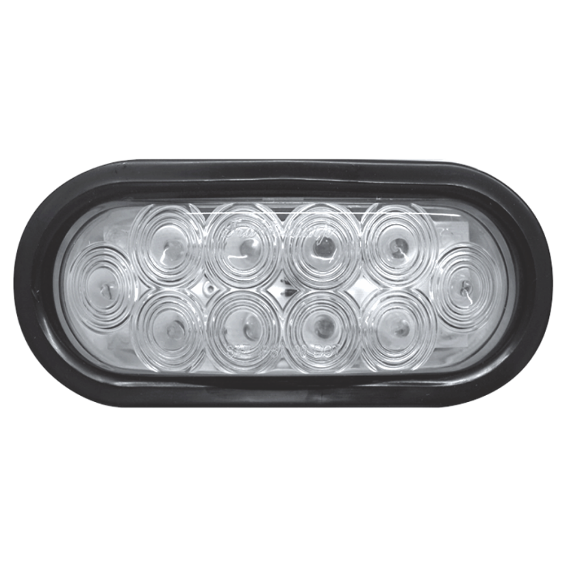 Plafón ovalado 10 LED cristal con grommet 12/24V Traktolamp 8045C