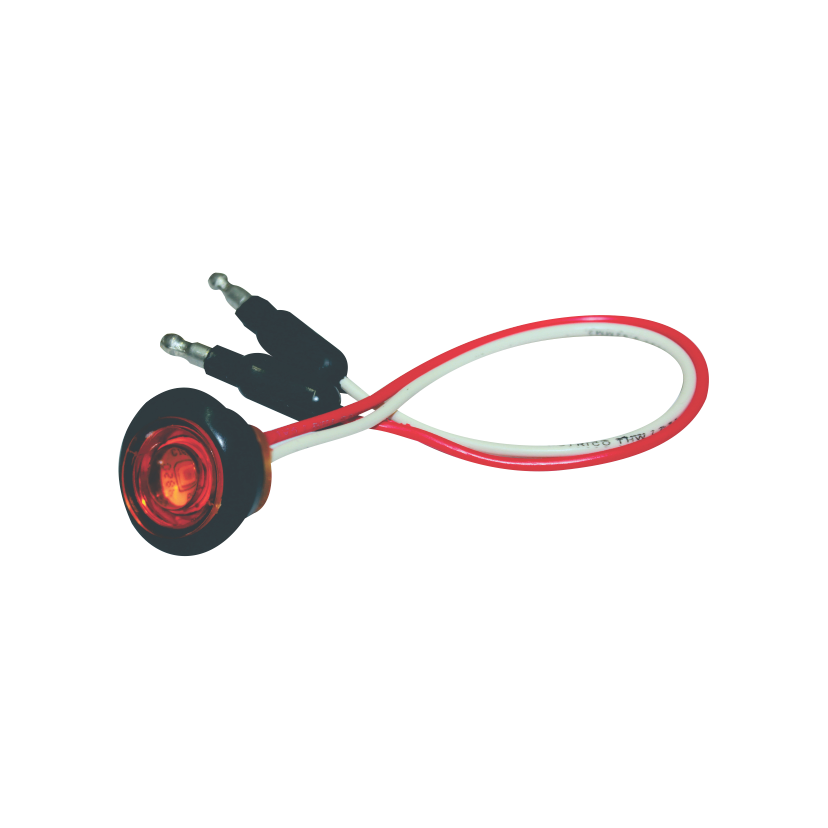 Plafón 3/4" 1 LED ámbar sellado con grommet conexión directa 12/24V Traktolamp 8061A