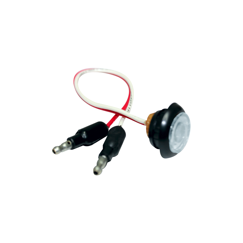 Plafón 3/4" 1 LED cristal sellado con grommet conexión directa 12/24V Traktolamp 8061C