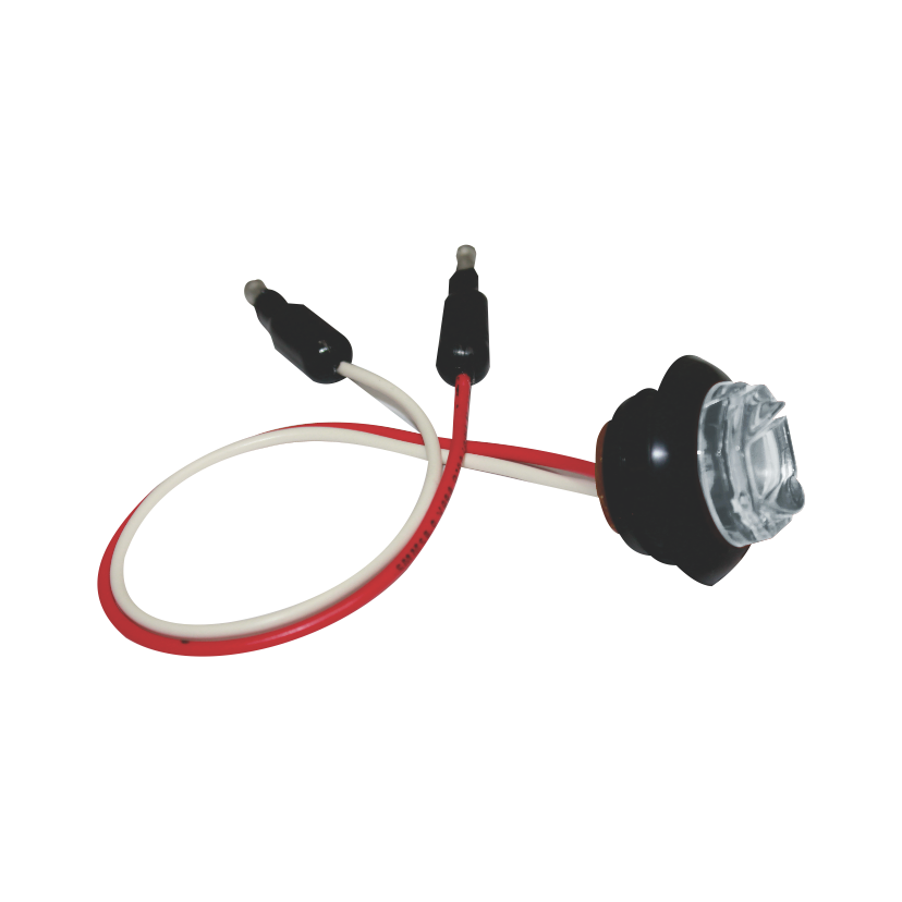 Plafón redondo 3/4" 1 LED cristal con grommet 12/24V Traktolamp 8063C