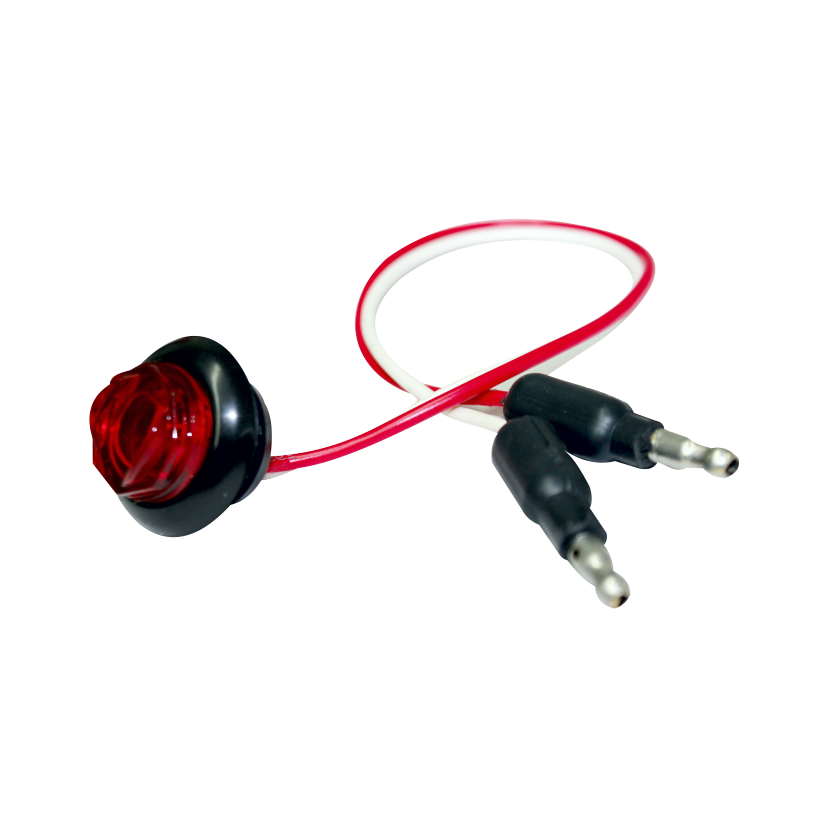 Plafón redondo 3/4" 1 LED rojo con grommet 12/24V Traktolamp 8063R