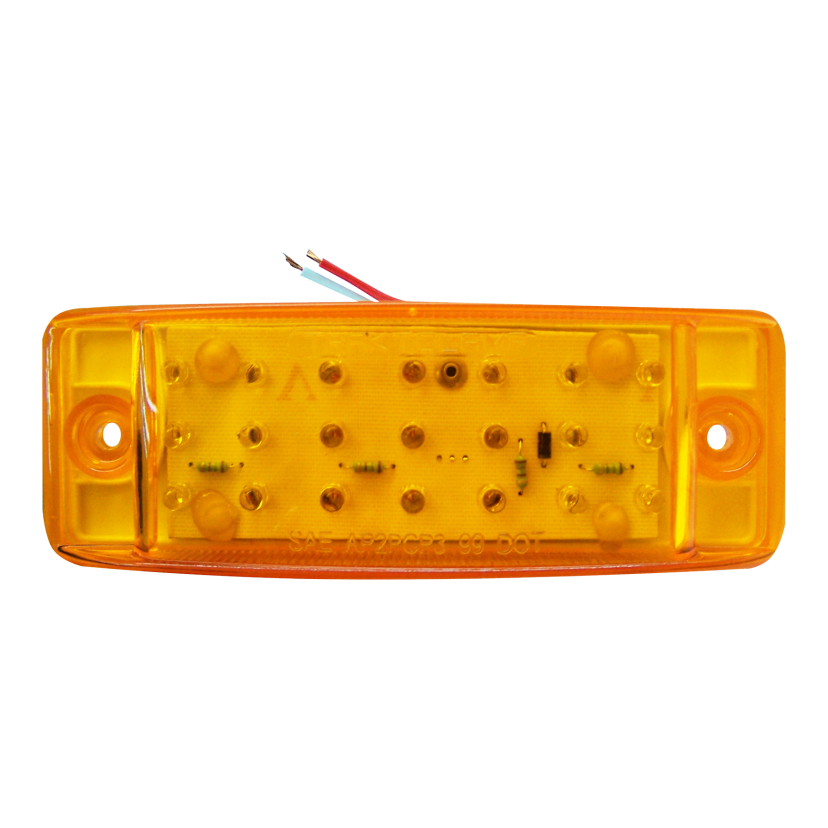 Plafón rectangular 21 LED ámbar 12/24V Traktolamp 8065A
