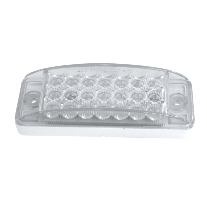 Plafón rectangular 21 LED cristal con embellecedor 12/24V Traktolamp 8065EC