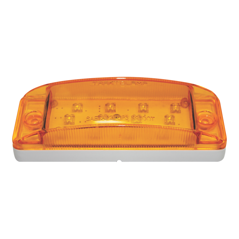 Plafón rectangular 12 LED ámbar 12/24V Traktolamp 8073A