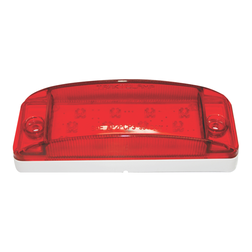 Plafón rectangular 12 LED rojo 12/24V Traktolamp 8073R