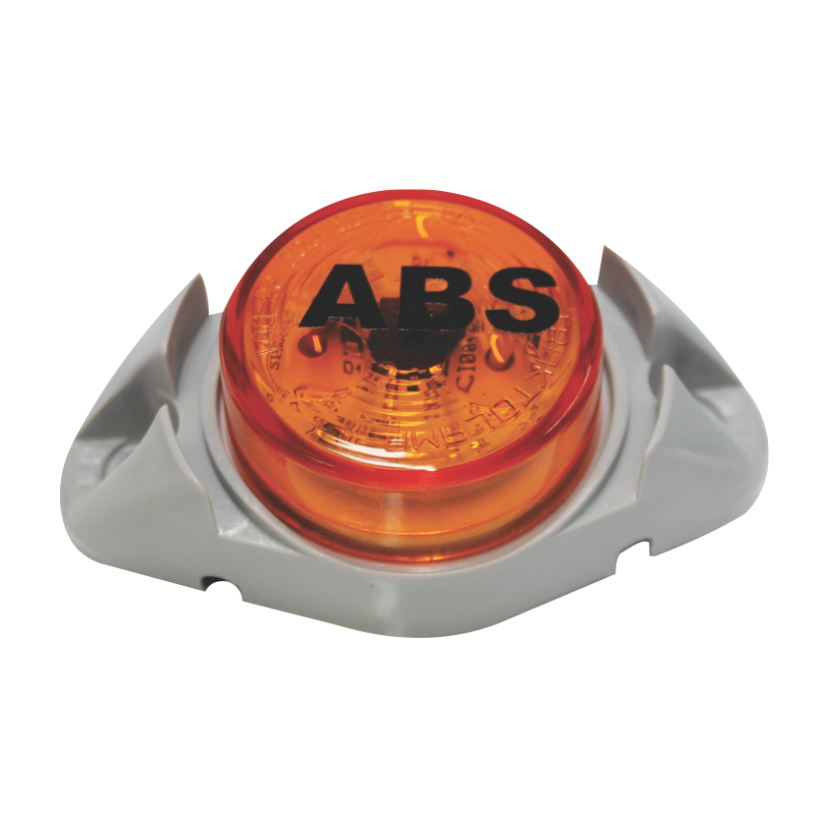 Plafón redondo 2" 3 LED ámbar base de clip 12/24V Traktolamp 8080GAABS