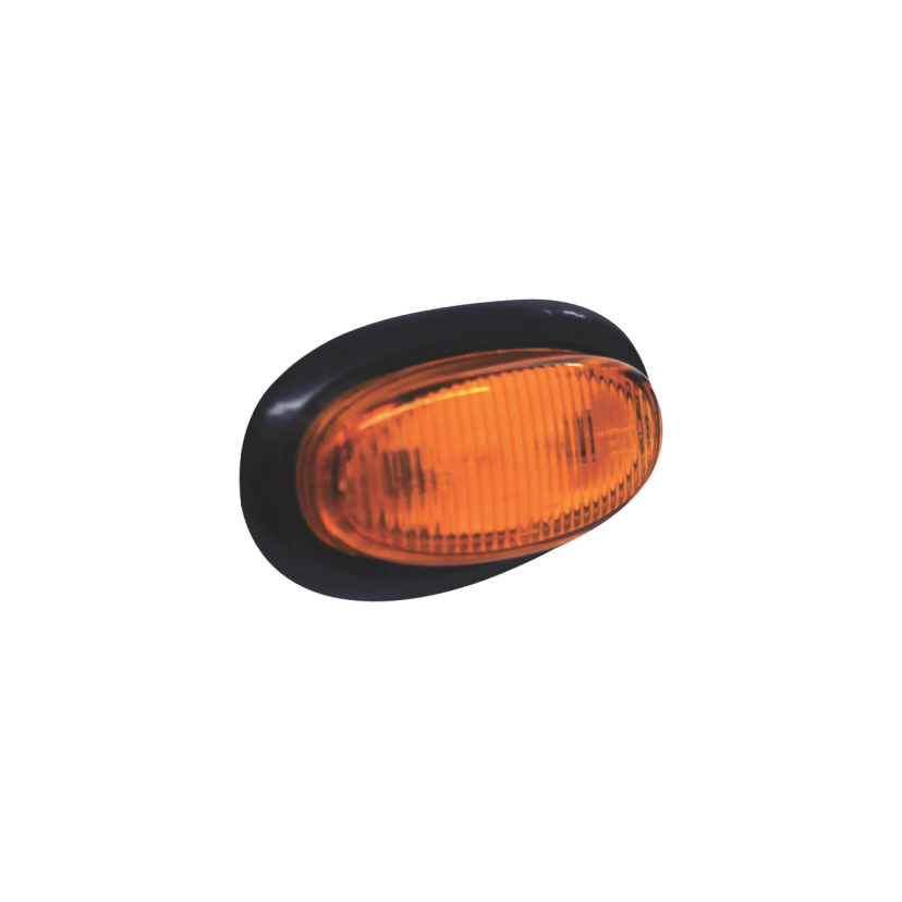 Plafón redondo 1 1/2" 3 LED ámbar con grommet 12/24V Traktolamp 8088A