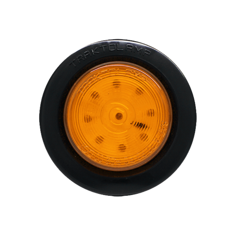 Plafón redondo 2 1/2" 9 LED ámbar con grommet y conector 12/24V Traktolamp 8090A