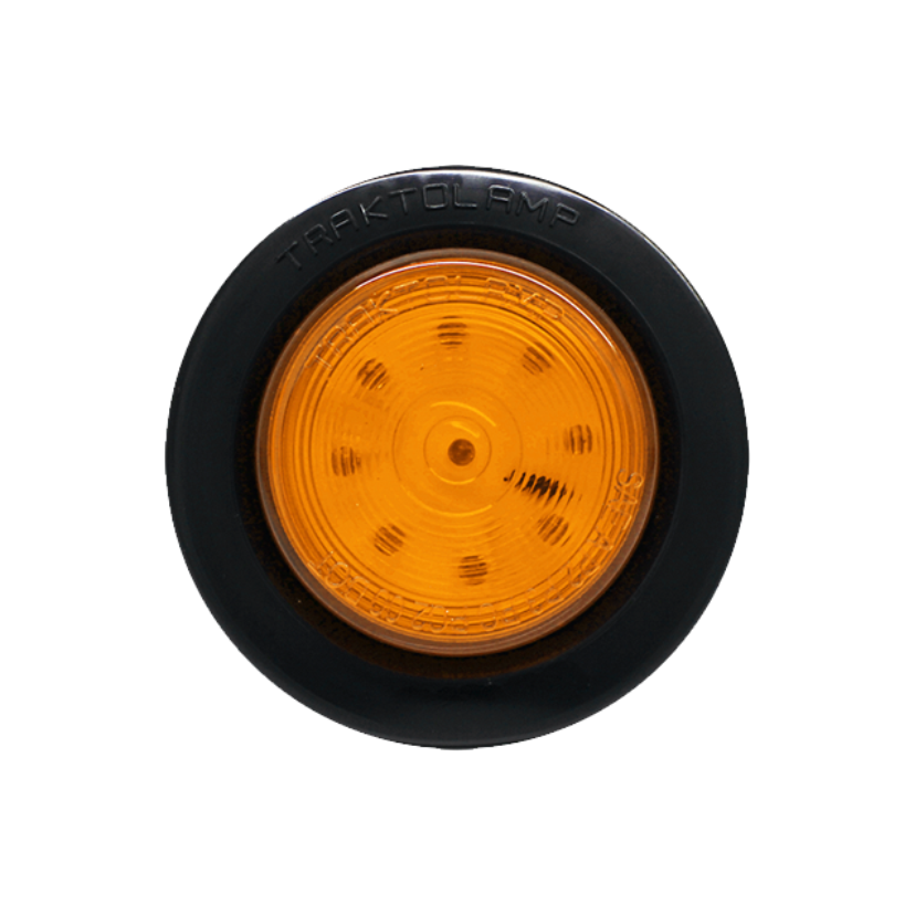 Plafón redondo 2" 9 LED ámbar con grommet 12/24V Traktolamp 8091A