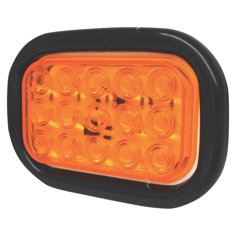 Plafón rectangular 15 LED ámbar 12/24V Traktolamp 8365A