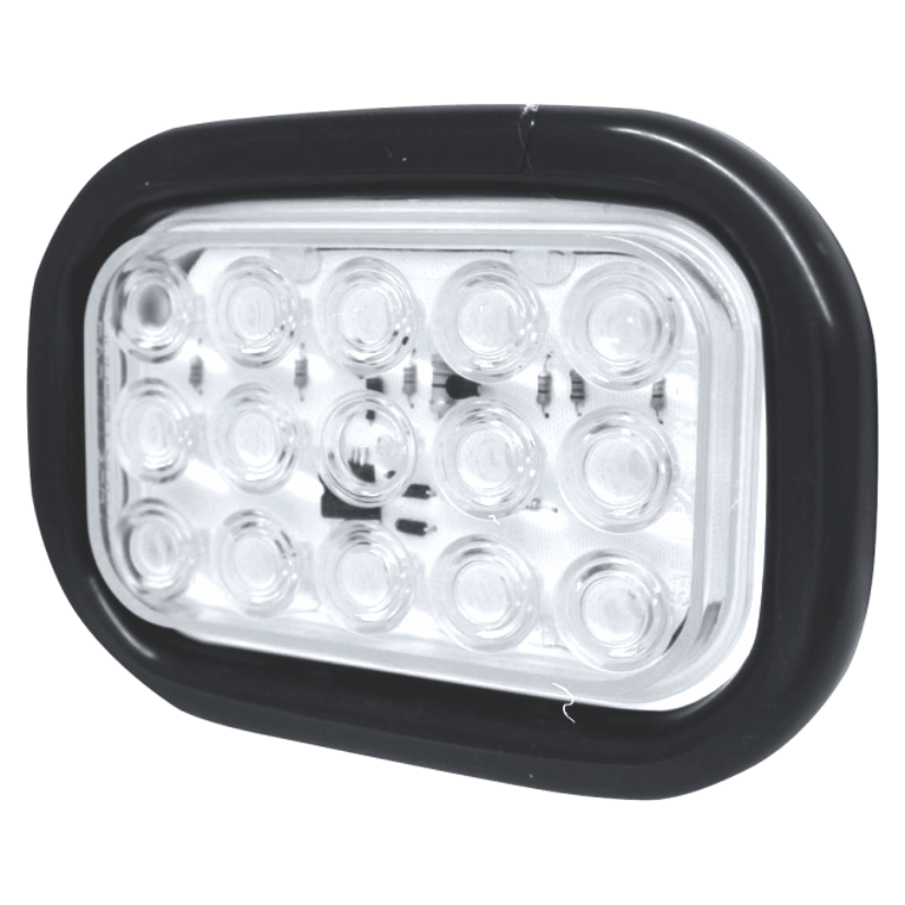 Plafón rectangular 15 LED cristal 12/24V Traktolamp 8365C